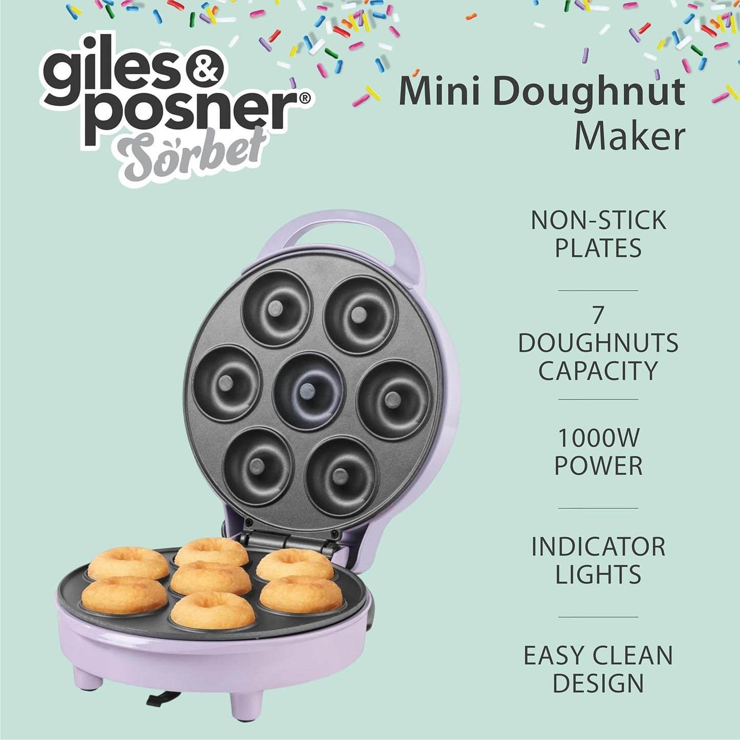 Giles & Posner Mini Doughnut Maker 1000W