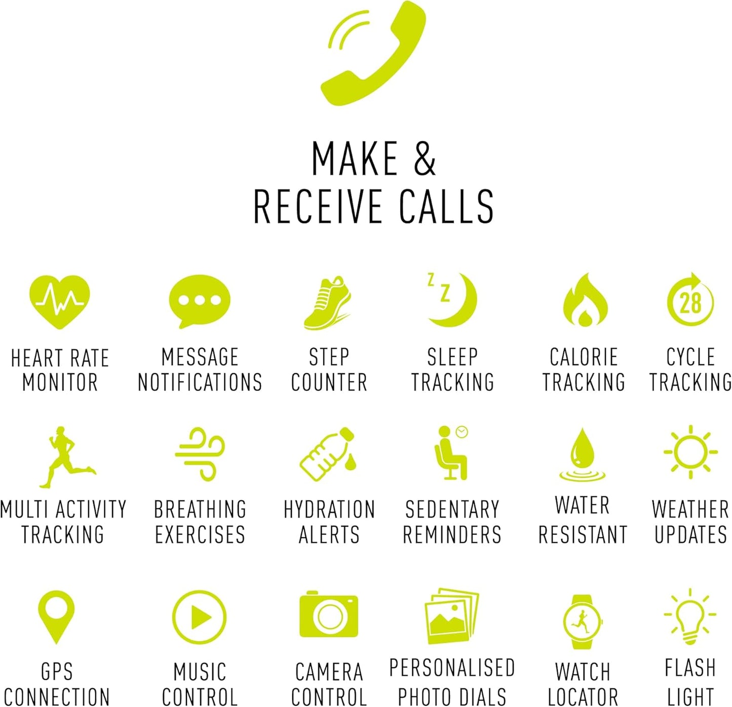 Reflex Active Black Smart Watch