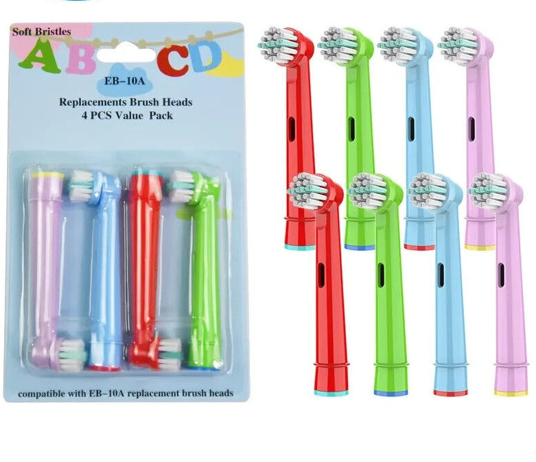 Kids Oral B Compatible Replacement Toothbrush Heads Soft Bristles